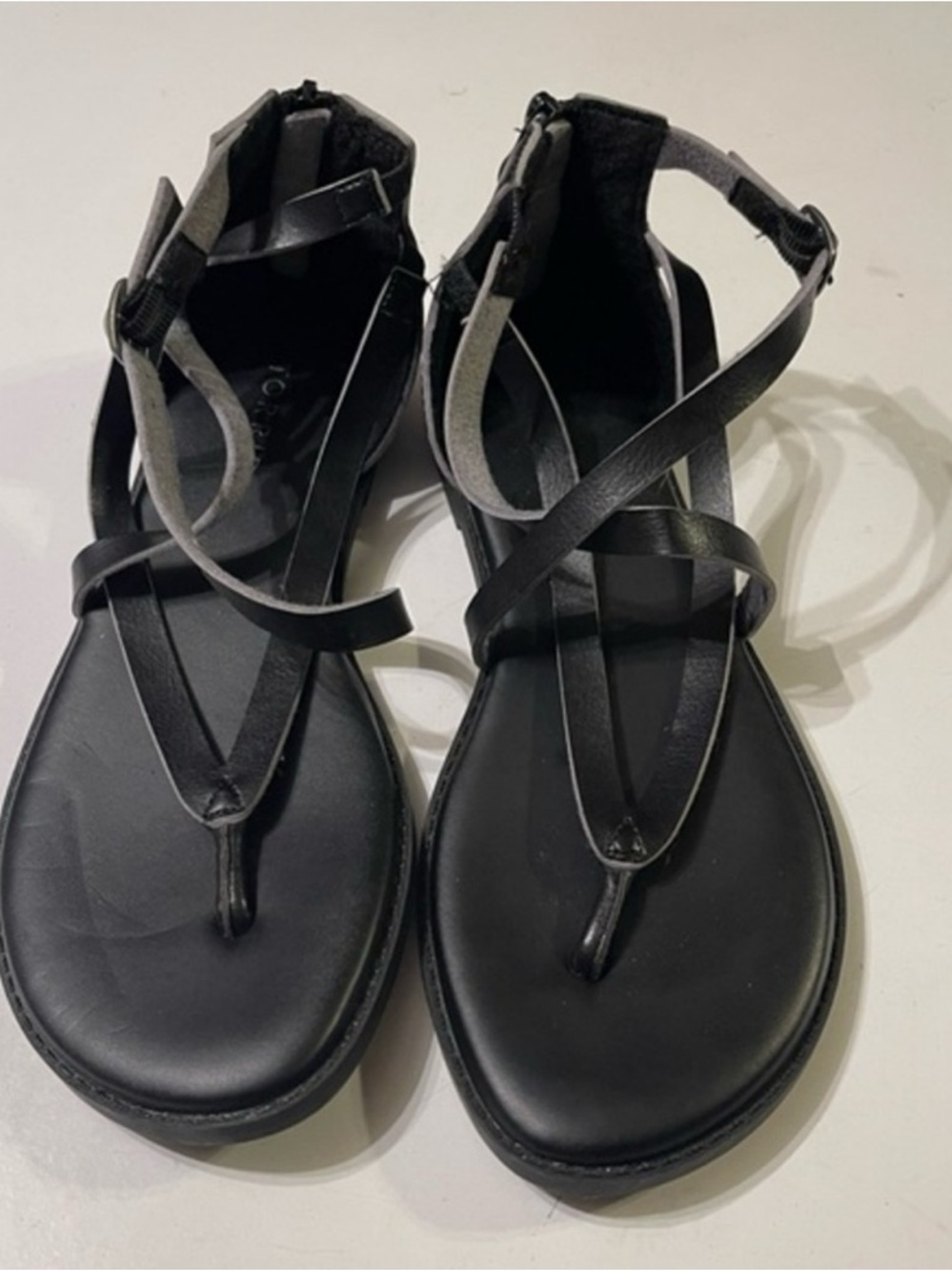 Black Strappy Women's Sandals - Classic Minimalist Style